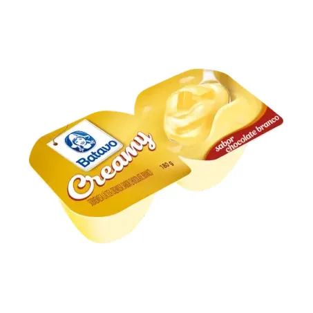 Sobremesa batavo creamy chocolate branco bandeija 180g