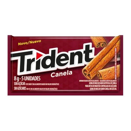 Goma de Mascar Trident Canela Embalagem 8G