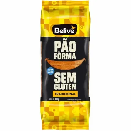 PAO DE FORMA TRADICIONAL BELIVE 400 G             