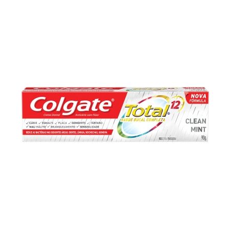Creme dental colgate total 12 clean mint 90g