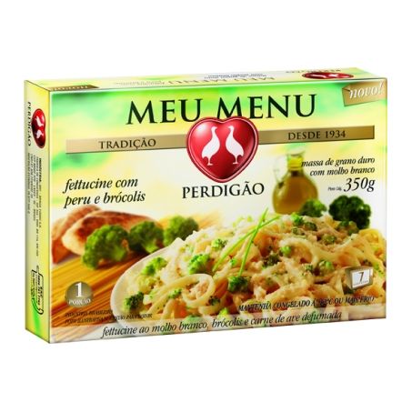 Prato pronto congelado seara levissimo fettuccine com brocolis caixa 350g