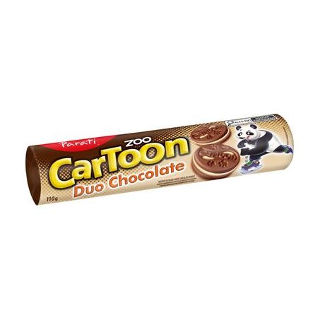 BISCOITO RECHEADO DUO CHOC CARTOON PARATI 110G