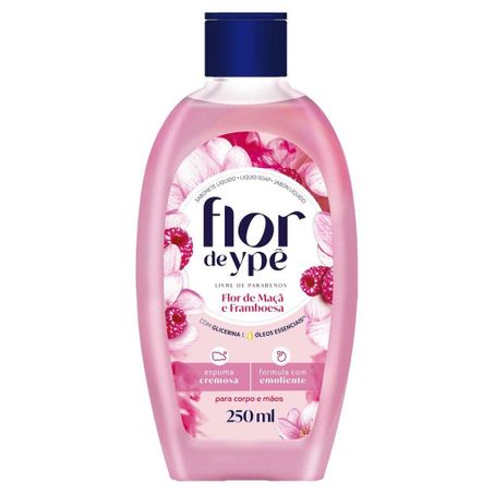 SABONETE LIQUÍDO FLOR YPÊ FLOR MACA/FRAMBOESA FRASCO 250ml