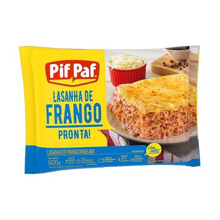 LASANHA PIF PAF 600GR FRANGO