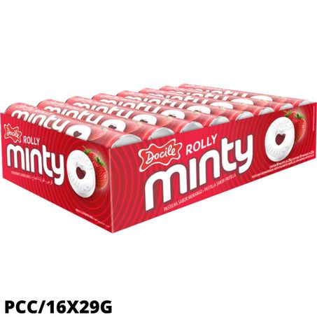 Pastilha docile pcc/16x29g rolly minty morango