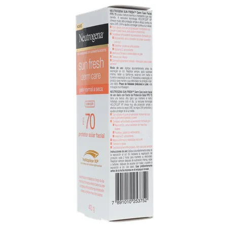 PROTETOR SOLAR FACIAL NEUTROGENA SUN FRESH DERM CARE SEM COR FPS 70 40G 360-6