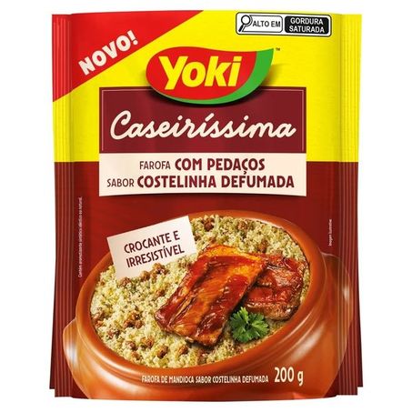Farofa yoki com pedaços de costelinha defumada 200g