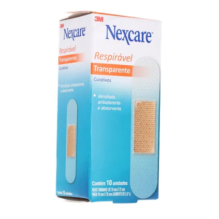 Curativo nexcare transparente respirável caixa c-10unid 360-33