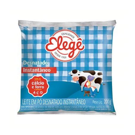 Leite po elege 200g sachet inst desnatad