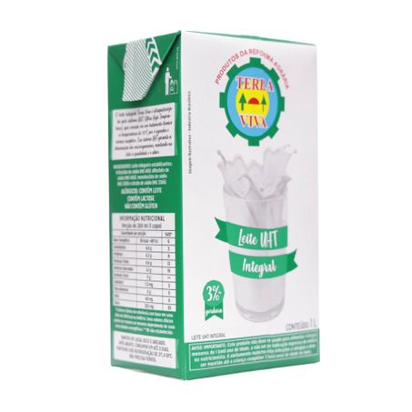 Leite UHT Integral Terra Viva Caixa 1lt 360-24