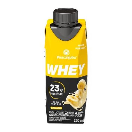 BEBIDA LACTEA PIRACANJUBA WHEY 250ML BANANA 