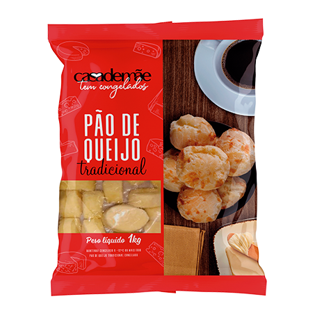 Pão de queijo tradicional casa de mae congelado 1kg