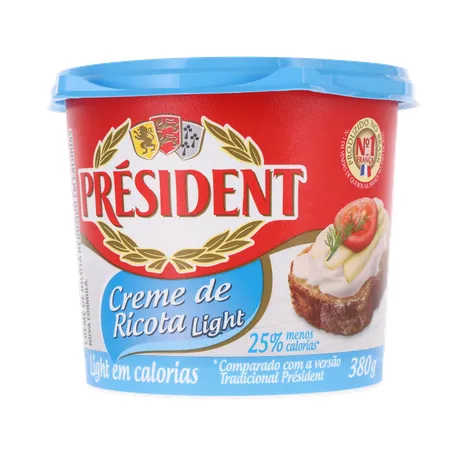 Creme De Queijo Ricota Light President 380G 360-0