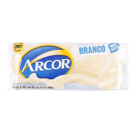 Chocolate Barra Arcor Branco 80g 
 