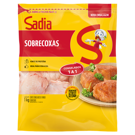 Sobrecoxas Congeladas De Frango Sadia pacote 1kg