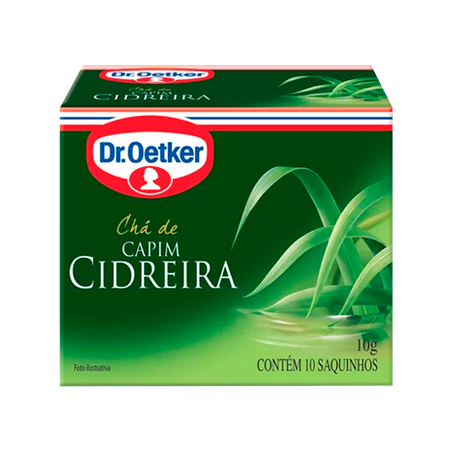 Chá de Capim Cidreira Dr Oetker Sachê 1gr - Caixa com 10un - 10gr