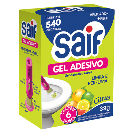 DESINFETANTE SANITÁRIO SAIF GEL ADESIVO CITRUS 39G