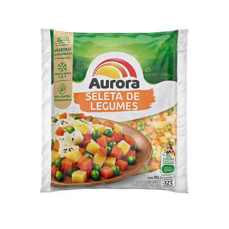 SELETA DE LEGUMES CONGELADO AURORA PACOTE 300G