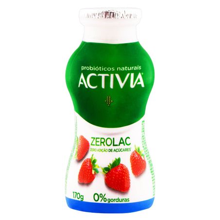Leite fermentado activia 0 lactose morango 170 gr