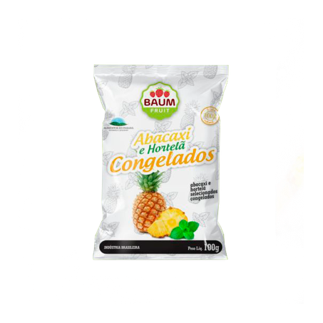 Fruta Baum Fruit 100g Congelada Abacaxi Hortela