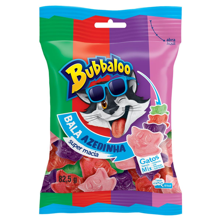 Bala Bubbaloo 82,5g - Azedinha - Mix