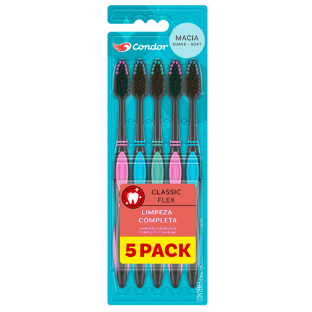 ESCOVA DENTAL CONDOR CLASSIC FLEX BLACK MACIA 5UN