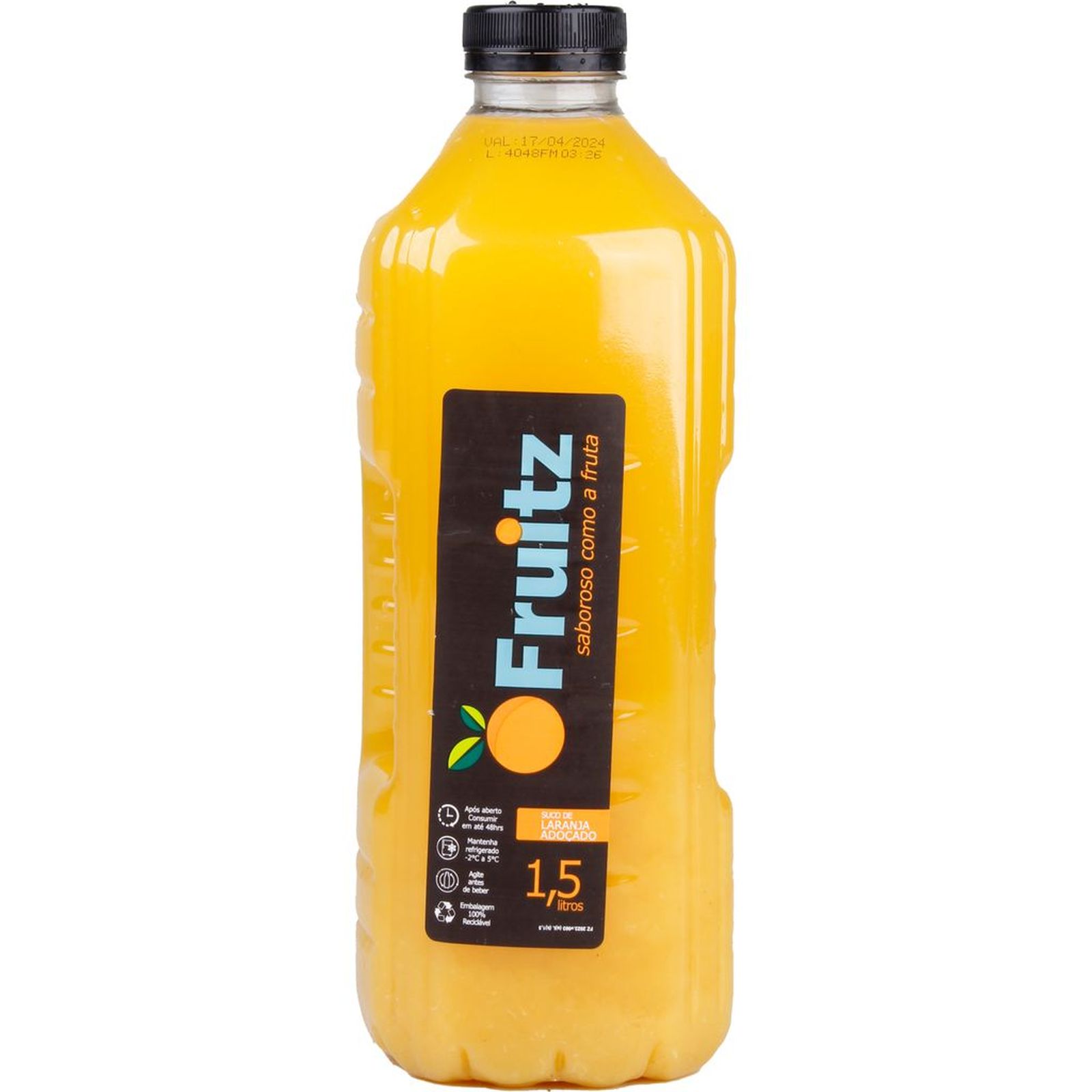 Suco fruitz laranja adoçado 1.5 lt