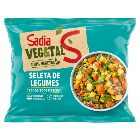 Seleta de Legumes Congelada Fresca Sadia VegTal Pacote 300g