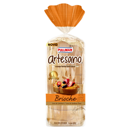 PÃO PULLMAN ARTESANO BRIOCHE 500G
