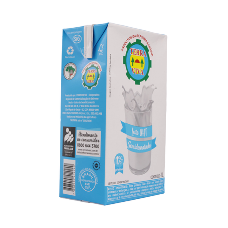 LEITE LONGA VIDA TERRA VIVA SEMIDESNATADO 1L 360-52