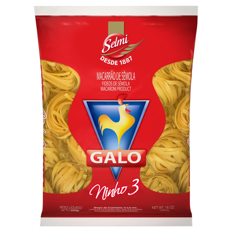 Massa de Sêmola Galo 500g - Ninho 3