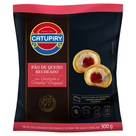 Pão de Queijo Recheado com Goiaba e Catupiry Congelado 300G