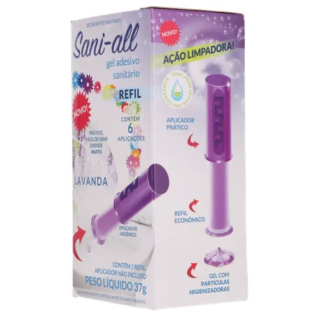 Gel adesivo sanitário sani all lavanda refil 37g 360-5