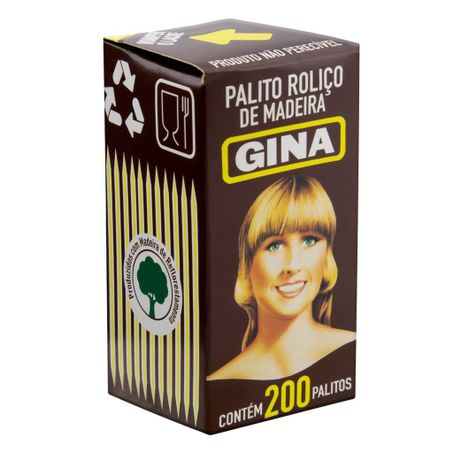 Palito de dente gina caixa 200 unidades