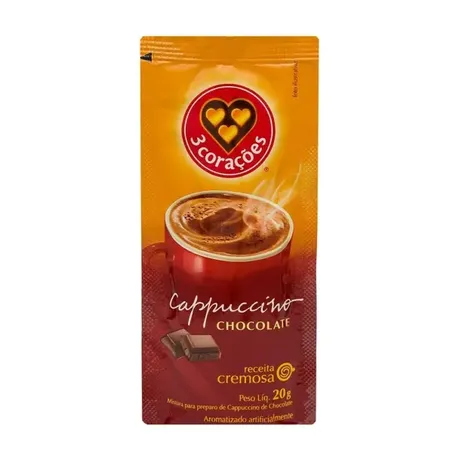 Cafe 3 coracoes cappuccino c/chocolate 20g