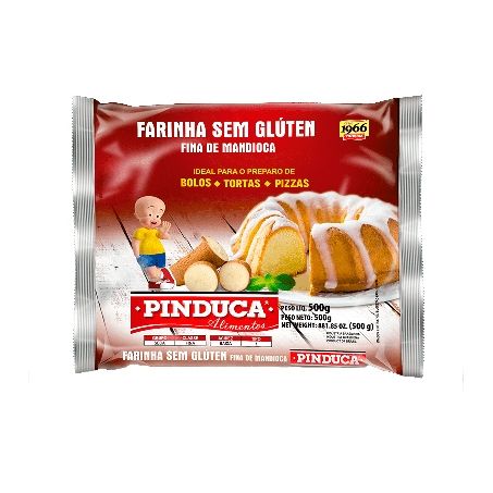 FARINHA MANDIOCA S/GLUTEN FINA PINDUCA 500G
