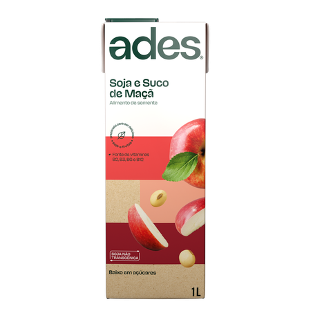 Bebida A Base De Soja Ades Sabor Maçã 1l