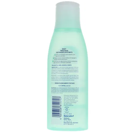 Tônico Nivea Adstringente Efeito Matte Pele Mista e Oleosa 200ml 
  360-19