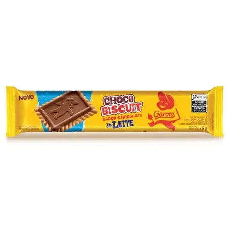 Biscoito biscuit choco leite garoto 78g