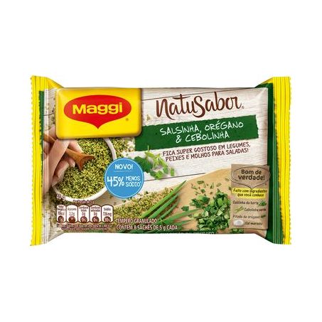 TEMPERO GRANULADO NATUSABOR SALSINHA,ORÉGANO E CEBOLINHA 40G