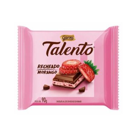 Chocolate garoto talento morango recheado 85g
