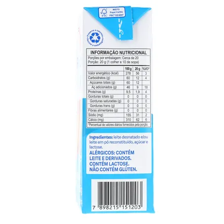 Leite Condensado Light Piracanjuba Cx 405g 360-26