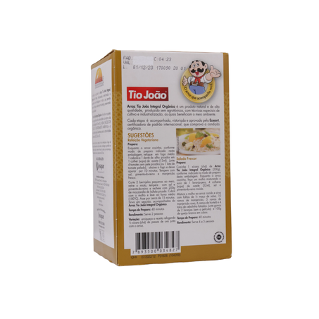 ARROZ TIO JOÃO INTEGRAL ORGÂNICO 1KG 360-27