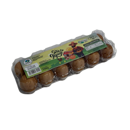 Ovos vermelhos organic sitio gigante 12un