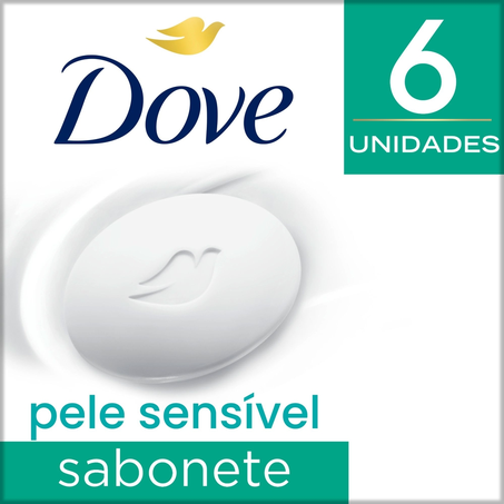 Sabonete em Barra Dove Pele Sensível 90g 6 unidades