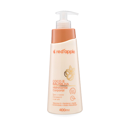 Hidratante corporal red apple coco e baunilha 400ml