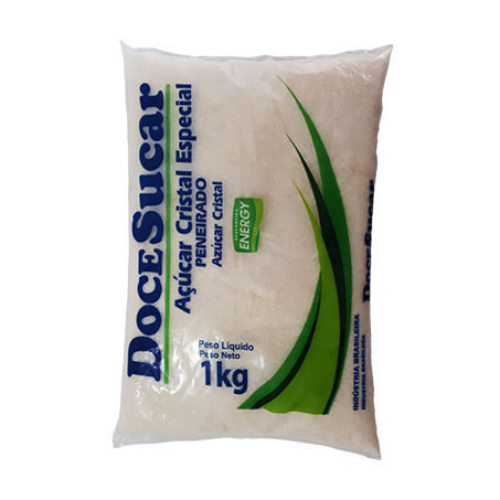 Açúcar cristal doce sucar 1kg peneirado