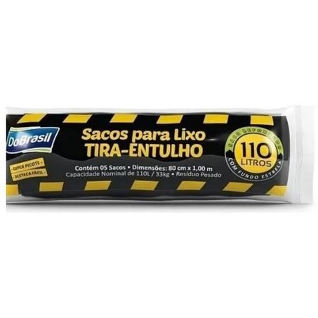 Saco lixo dobrasil tira entulho 110l