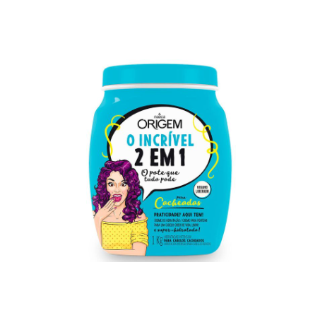 Creme de tratamento penteado origem 2x1 1kg cachos