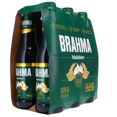 Cerveja Brahma Malzbier Long Neck 355ml C/6 360-31